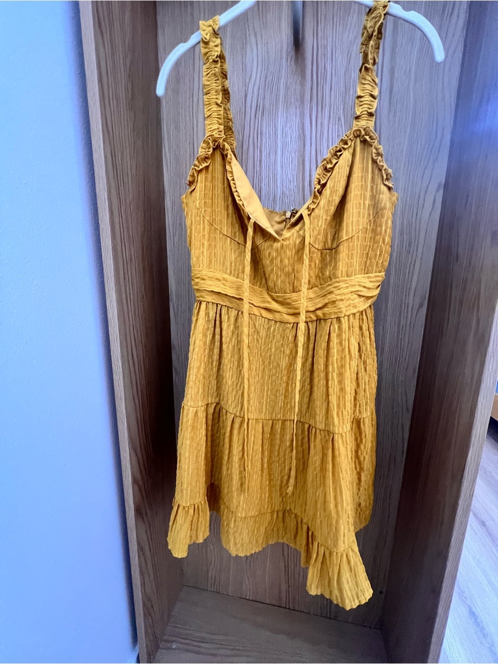 Mustard Yellow Ruffled Sundress
